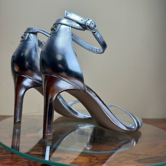 CALVIN KLEIN Women's Fairy Dress Sandals in Silver Faux Leather - Picture 12 of 16